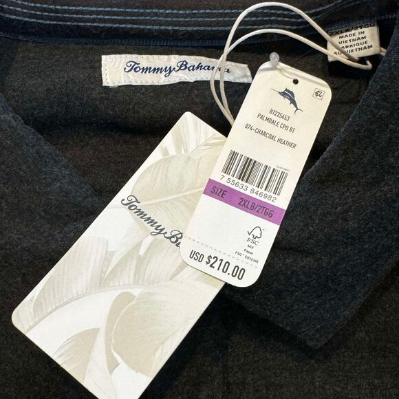 Tommy Bahama Palmdale CPO Shirt Jacket in Charcoal Size M - Picture 5 of 5